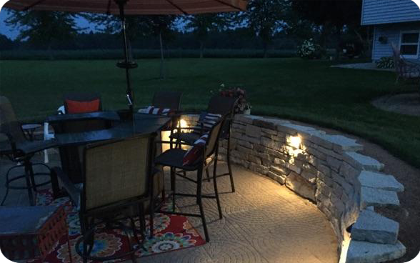 MK Electrical Services - Outdoor Patio Example